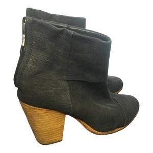 Rag & Bone Women's Classic Newbury Nuback Block Heels Ankle Boots Size 37.5